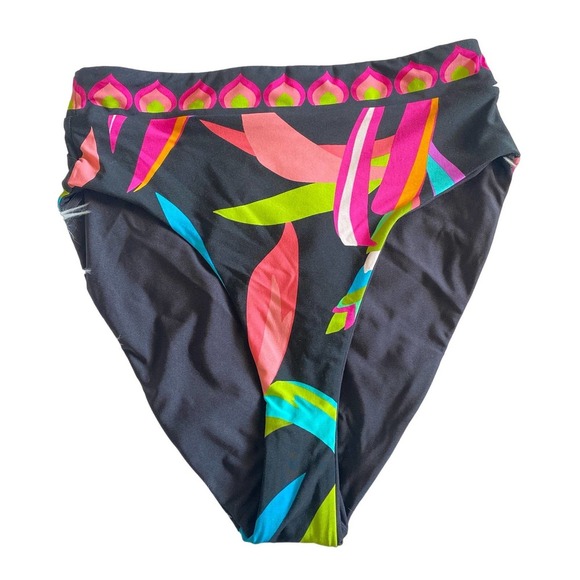 NWT TRINA TURK High Waist Birds of Paradise Bikini Bottom, size 4 - Picture 3 of 14